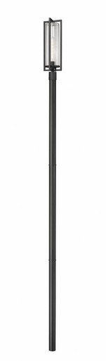 Aura 1 Light Outdoor Post Mount 143.75 x 8 Inches by Z-Lite - 5013PHBR-5009P120-BK