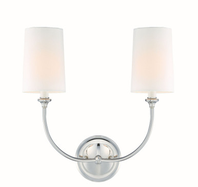 Sylvan 2 Light Candle Style Wall Sconce 15.5 Inch Wide by Crystorama - 2242