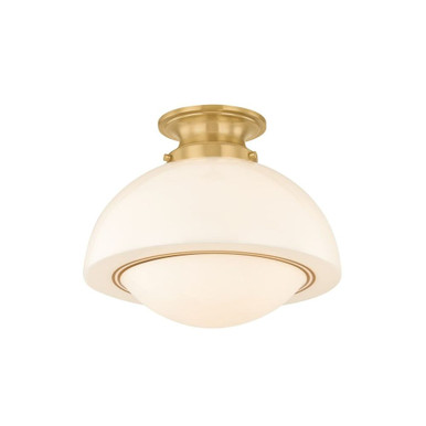 Celine 1 Light Semi Flush Mount 9.25 Inch Tall and 11 Inch Wide by Mitzi - H1090601S-AGB