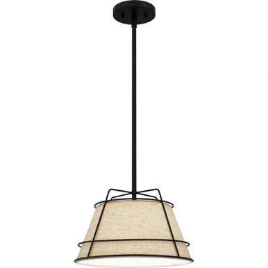 Burbidge 1 Light Medium Pendant by Quoizel - QPP5629MBK