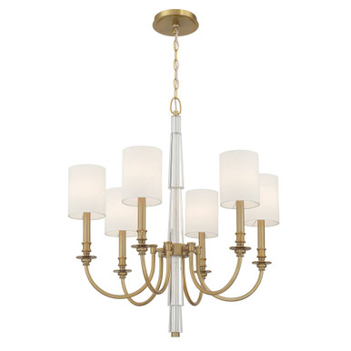 Lloyd 6 Light Chandelier 30 Inch Tall and 26 Inch Wide by Crystorama - LLO-486-AG