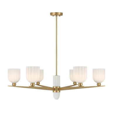 Collier 6 Light Chandelier 12.5 Inch Tall and 40 Inch Wide by Savoy House - 1-1125-6