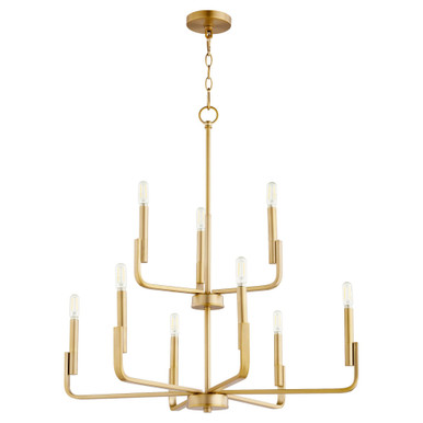 Tempo 9 Light Large Chandelier by Quorum - 6210-9-80