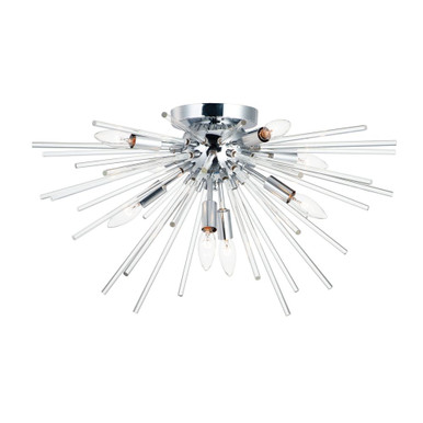 Polaris 8 Light 25 Inch Wide Semi Flush Mount by Maxim - 28660CLPC
