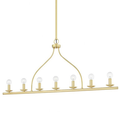 Kendra 7 Light Linear Pendant 19 x 2.75 Inches by Mitzi - H511907-AGB