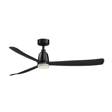 Kute 3 Blade Ceiling Fan with Knurled Light Kit 60 Inch Wide by Fanimation - FPD8560-KLK