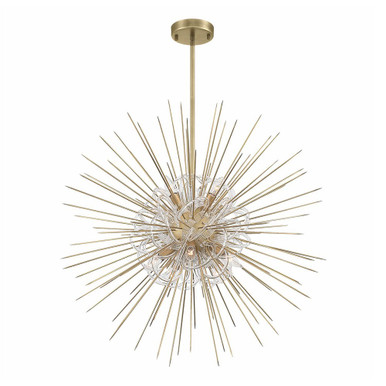 Flare 10 Light Chandelier 24.75 x 36 Inch by Zeev  - CD10264-10-AGB