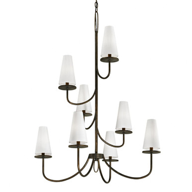 Marcel 8 Light Oversized Tiered Chandelier by Troy - F6298-TBZ