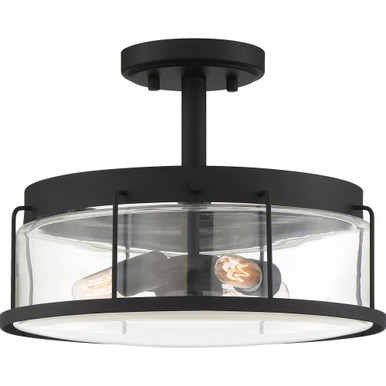 Ludlow 3 Light 13.25 Inch Wide Semi Flush Mount by Quoizel - LUD1713EK