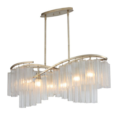 Victoria 6 Light Small Linear Chandelier by Maxim - 39579WFLGS