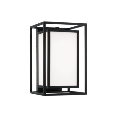 Aiden 1 Light Outdoor Wall Lantern 9 Inch Wide by Capital - 953111BK