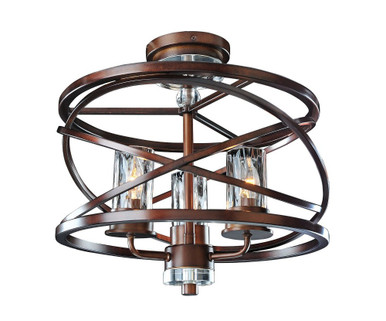 Eternity 3 Light 16.75 Inch Wide Semi Flush Mount by Kalco - 6605EZ