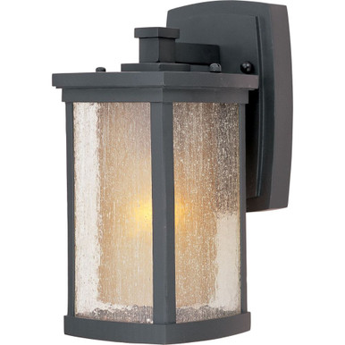 Bungalow 1 Light Outdoor Wall Lantern 11 Inch Tall by Maxim - 3152CDWSBZ