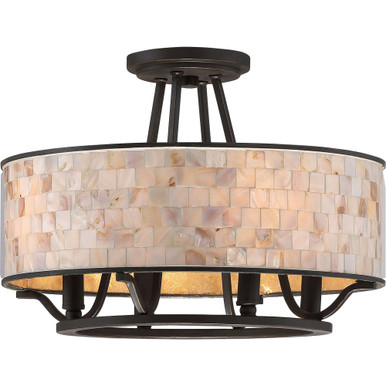 Aristocrat 4 Light 15.75 Inch Wide Semi Flush Mount by Quoizel - AS1716PN