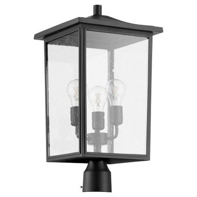 Riverside 3 Light Outdoor Post Lantern 11 x 21.5 inches by Quorum - 724-11