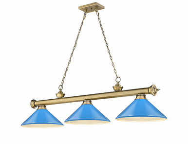 Cordon 3 Light Billiard 14.5 x 14 Inch by Z-Lite 2306-3RB-MEB - 2306-3RB-MEB