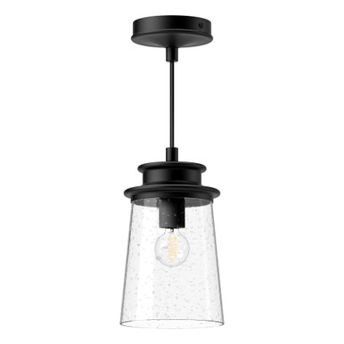 Quincy 1 Light Mini Outdoor Pendant by Alora - EP533006BKCB