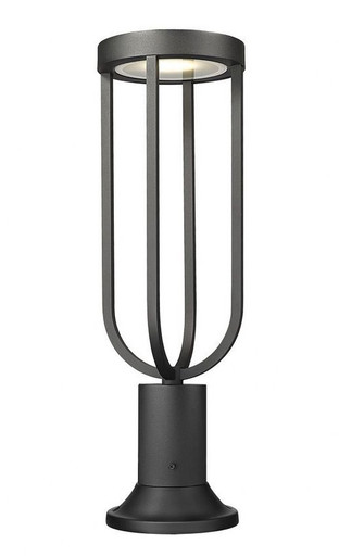 Leland 12W 1 LED Outdoor Pier Mount 23 x 7 Inches by Z-Lite - 5005PHM-553PM-BK-LED