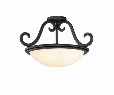 Santa Barbara 3 Light Inch Wide Semi Flush Mount by Kalco - 3172TO/ALAB