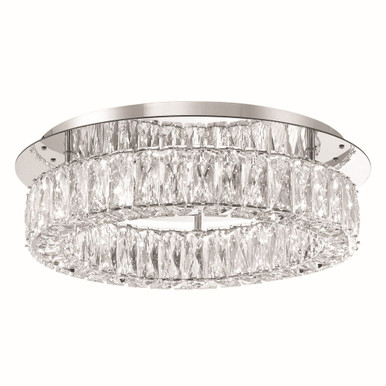 Kinsley 27W 1 LED Flush Mount 5 Inch Tall and 18 Inch Wide by Crystorama - ED3551801CH