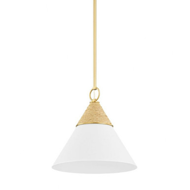 Mica 1 Light Medium Pendant by Mitzi - H709701S-AGB/TWH
