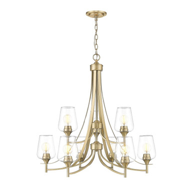 Joliet 9 Light Chandelier 31.5 Inch Tall and 31 Inch Wide by Z Lite - 473-9BBR