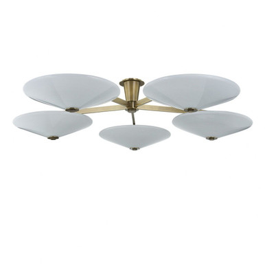Cologne 100W 5 LED Flush Mount 11.75 Inch Tall and 60 Inch Wide by Corbett - 521-60-VB