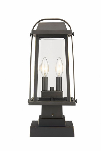 Millworks 2 Light Small Outdoor Pier Mount by Z-Lite - 574PHW