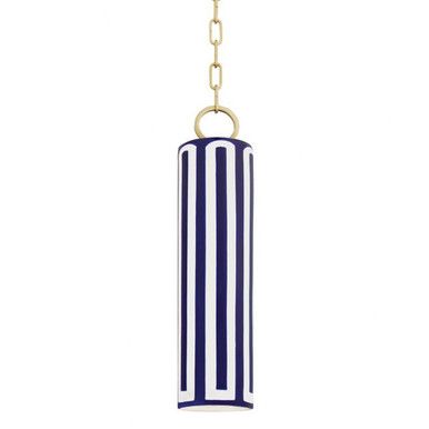 Brookville 1 Light Pendant 20.75 x 5 Inch by Hudson Valley - 2384-AGB/BL