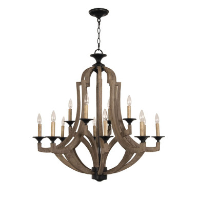 Winton 12 Light Chandelier 34.5 Inch Tall and 36 Inch Wide by Craftmade - 35112-WP