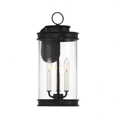 Englewood 3 Light Outdoor Wall Lantern by Savoy House - 5-905-BK