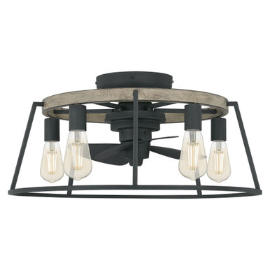 Brockton 40W 5 LED Fandelier 24 Inches wide by 11.5 Inches high by Quoizel  - BRT3124GK