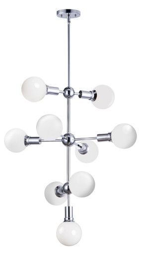 Molecule 9 Light Large Oversized Foyer Pendant by Maxim - 11349PC