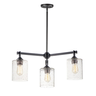 Stonehenge 3 Light Medium Chandelier by Maxim - 25273SSBZ