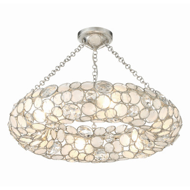 Palla 6 Light 24 Inch Wide Semi Flush Mount by Crystorama - 525-SA_CEILING