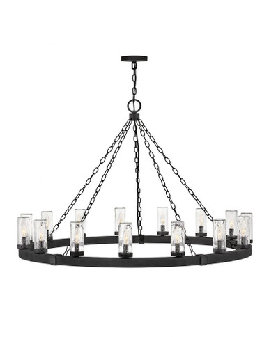 Sawyer 75W 15 LED Light Oversized Outdoor Pendant by Hinkley - 29209BK