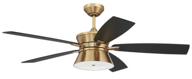 Dominick 5 Blade Ceiling Fan with Light Kit 52 Inches Wide by Craftmade - DMK52SB5-NWF