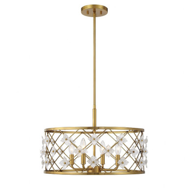 Bailey 4 Light Convertible Pendant 13.5 Inch X 20 Inch Wide by Savoy House - 6-8410-4-322