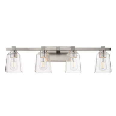 Cubos 4 Light Bath Vanity 8 Inch Tall and 30.75 Inch Wide by Maxim - 21384CLSN