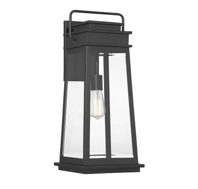 Boone 1 Light Outdoor Wall Lantern 24.75 Inch Tall by Savoy House - 5-814-BK
