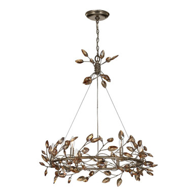 Misthaven 6 Light Chandelier 36.25 x 30.75 Inches by Zeev  - CD10101-6-SL-AGP-CC