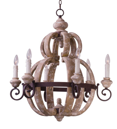Olde World 6 Light Large Chandelier by Maxim - 39605SW