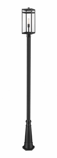 Nuri 1 Light Outdoor Post Mount In Modern Style 115.5 x 10 Inches by Z-Lite - 596PHBR-519P-BK