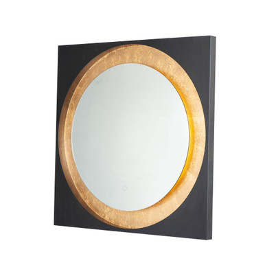 Floating 28W 1 LED Square Mirror 31.5 Inch Wide by 31.5 Inch High by ET2 - E42040-GLBK