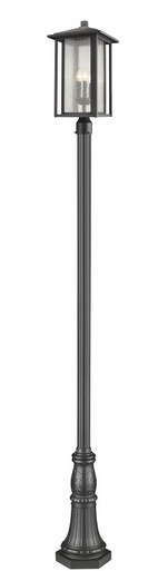 Aspen 3 Light Outdoor Post Mount Lantern 13 x 118.44 Inches by Z-Lite - 554PHXLR-518P-BK