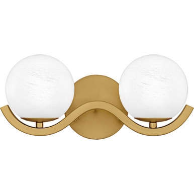 Spherical 2 Light Bath Vanity 6.5 Inch Tall and 14.5 Inch Wide by Quoizel - SRI8615AB