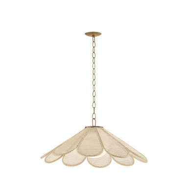 Petal 1 Light Pendant 15.25 Inch Tall and 36.25 Inch Wide by Troy - F3336-PBR
