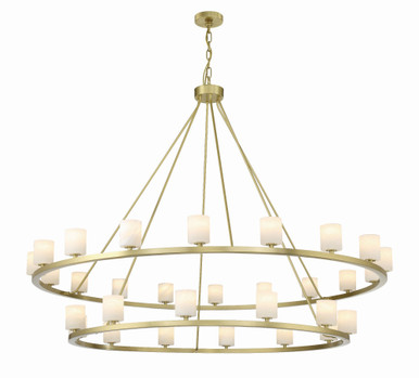 Aragon 105W 30 LED 2 Tier Chandelier 46 x 58.75 Inches Wide by Crystorama - ARA-10269-SB-ST