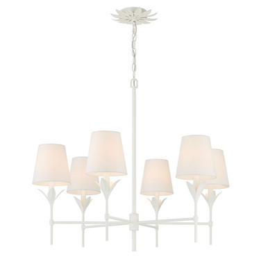 Broche 6 Light Chandelier 28 Inch Tall and 32 Inch Wide by Crystorama - 568