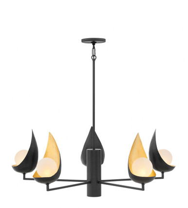 Ren 5 Light Oversized Chandelier by Hinkley - 47905BLK